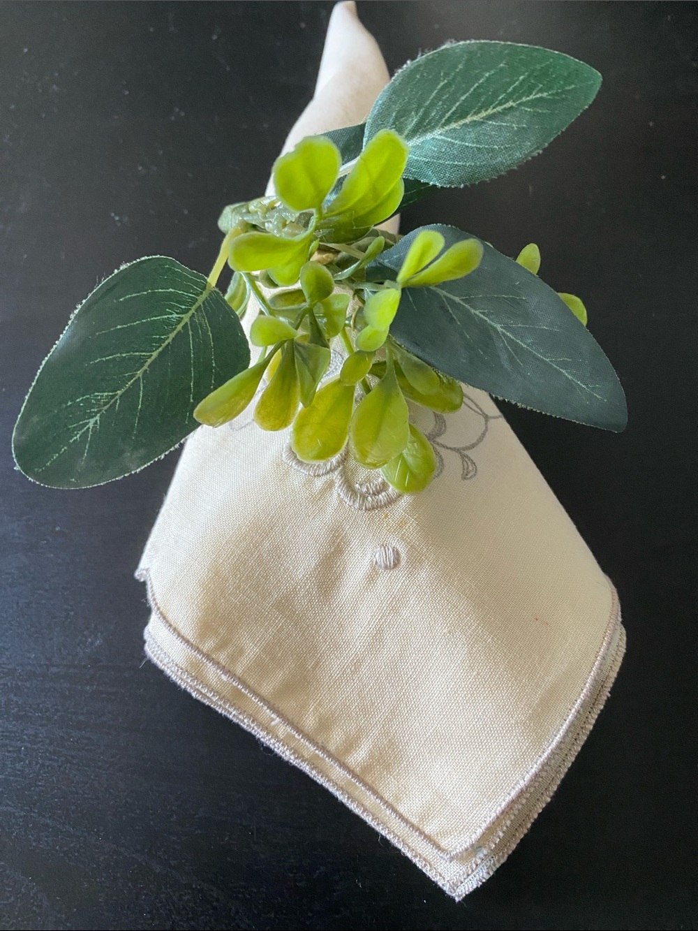 Vintage Pier 1 Greenery Napkin Rings Set of [X]